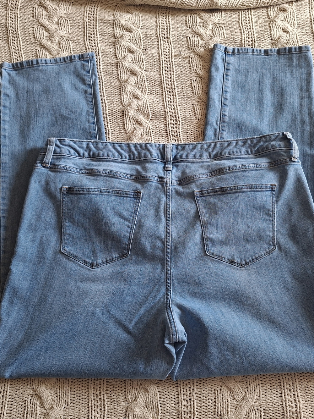 Woman's St. John's Bay Light Blue Straight Leg Jeans Size 20 Wide